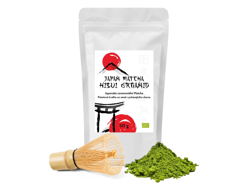 Matcha „HISUI“ ORGANIC 50g + Chasen
